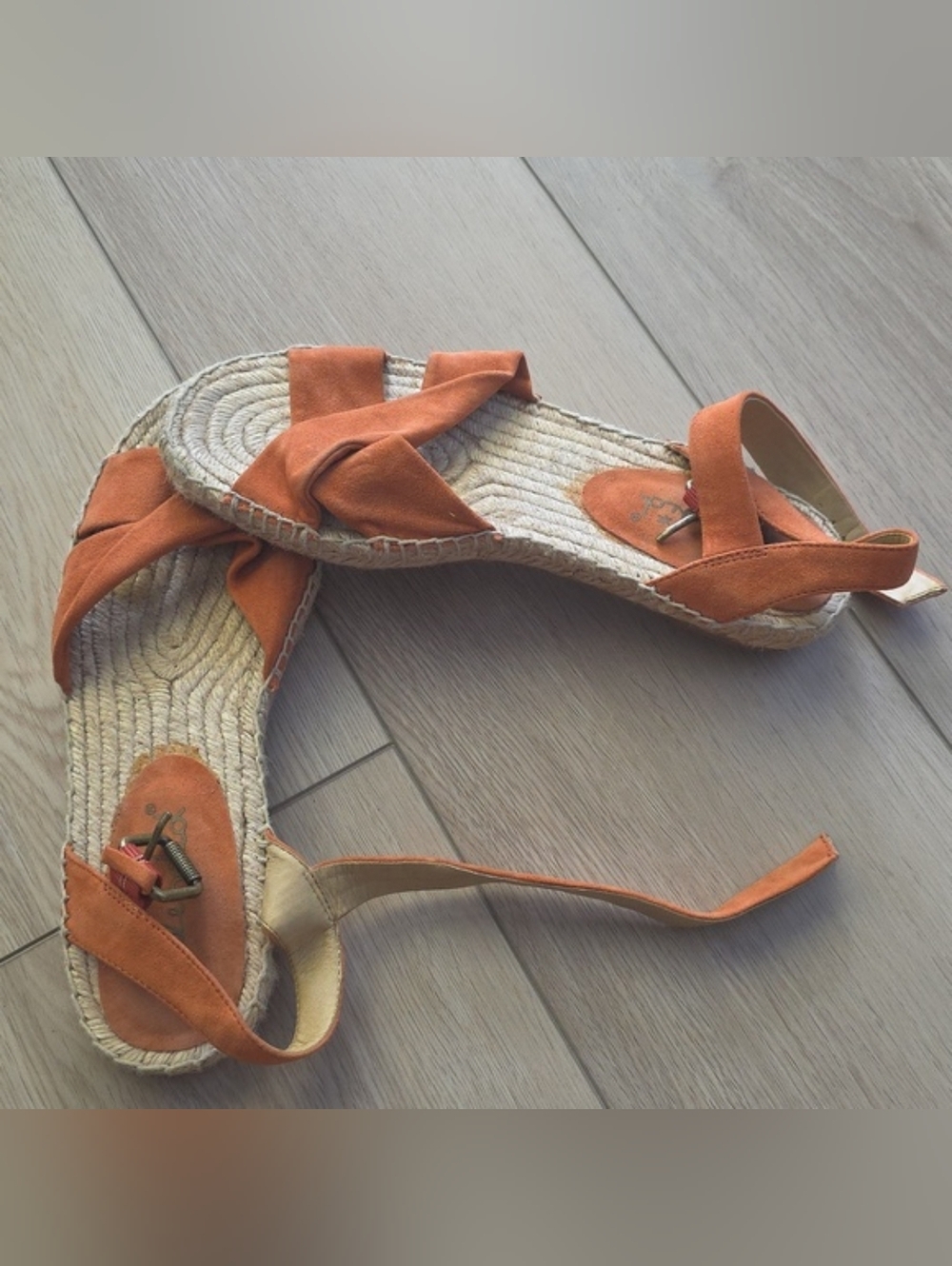 Orange Espadrille Sandals